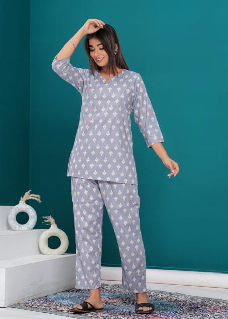 Fine quality Cotton Co-Ord Set-(VJ-052)